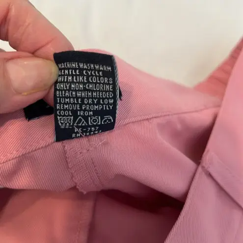 IZOD Womens size 14 pink pleated shorts side and back pockets belt loops EUC