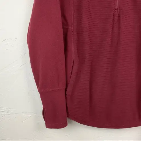 st. john's bay Maroon Red 1/4 Zip Fleece Pullover Sweater Large