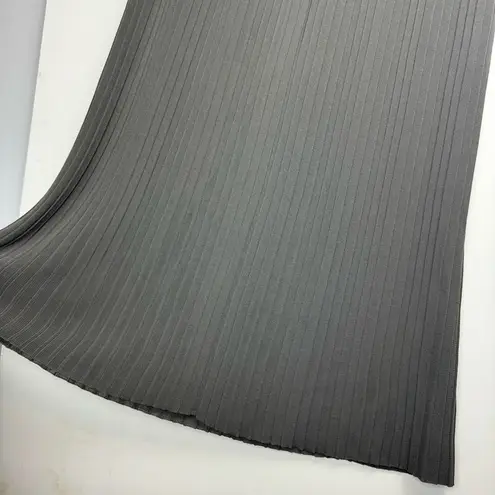 Escada Womens Pleated Maxi Skirt Sz 40 Grey Rayon Stretch Knit Gray