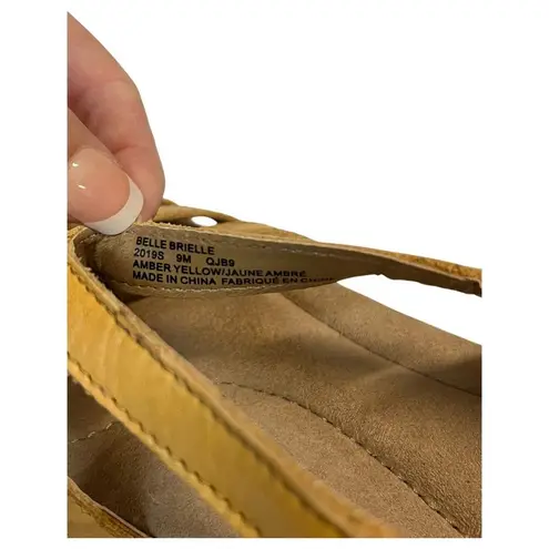 Earth Origins Shoes Womens 9M Belle Brielle Sandal Amber Slip On Yellow 2019S