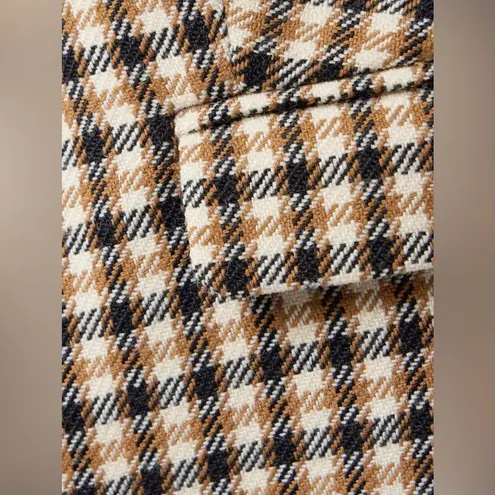 AREA Crystal embellished Checked Wool Cotton