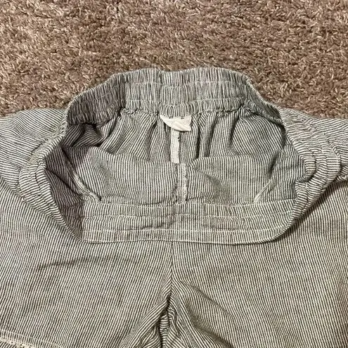 Caslon Womens Lounge Shortie Shorts Sz Medium Casual Sleepwear Grey White Drawstrings