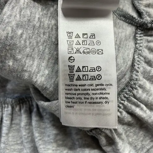 Calvin Klein Jeans NWT Gray Cold Stone Heather Peplum T