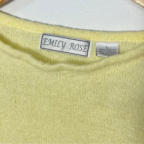 Emily Rose Vintage Y2K Butter Yellow Knit Top Women’s size large