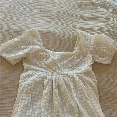 Newbury Kustom White Smocked Puff Sleeve Sundress