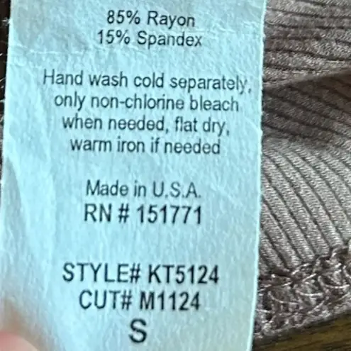 Ellen Anne Mocha Brown Cassandra Cutout Long Sleeve Bodysuit Size Small NEW