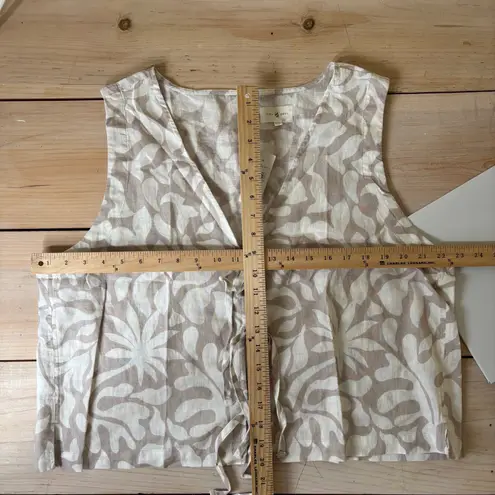 Loft  Lou & Grey NWT Jungle Linen Cotton Wide Leg Crop Pant & Tie Front Tank XXL