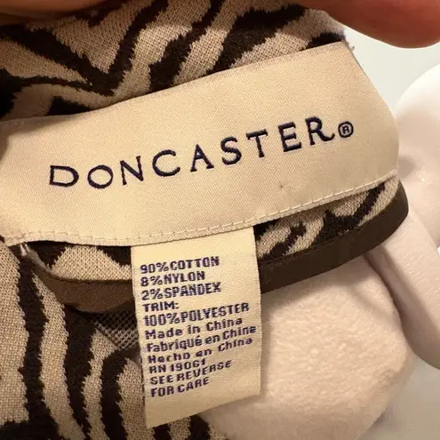 Doncaster Zebra animal print tailored fit jacket black white size 4