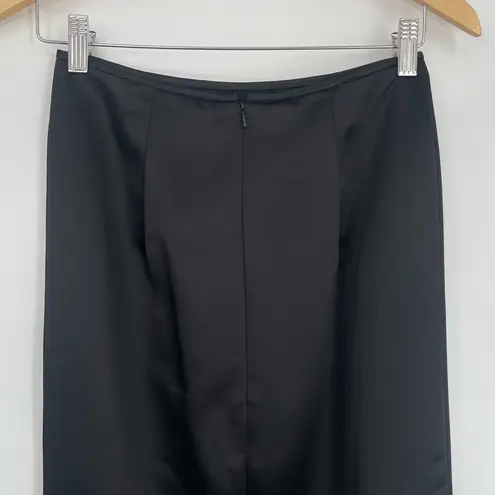 Jessica McClintock Vintage Jessica McClintok Victorian Goth Back Slit Satin Side Zip Maxi Skirt 6