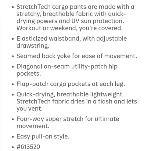 Old Navy  Active Stretchtech Cargo Pants Size Small - Image 8