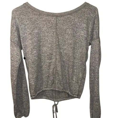 Abercrombie & Fitch  Cozy Knit Drawstring‎ Hem Long Sleeve Top XS - Image 3