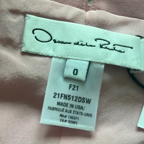 Oscar de la Renta pink bow peak label jacket blazer