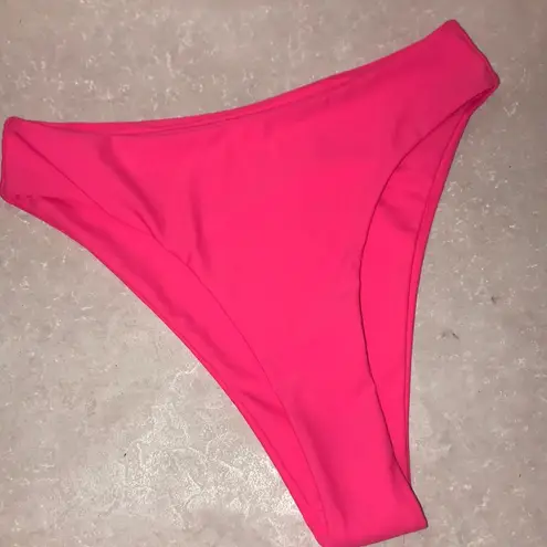 New High Waist Neón Pink swimsuit cheeky bottoms M Size M