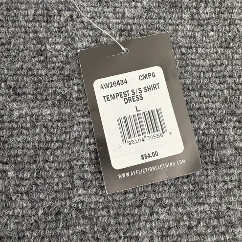 Affliction Tempest Tiger Snake Rosegraphic t-shirt dress Brown Size Large NEW