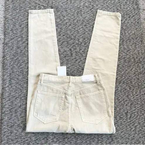 We Wore What Revolve The Danielle High Rise Vintage Straight Jeans in Camp NEW