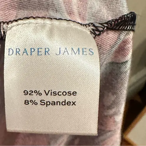 Draper James PAISLEY PRINT FAUX WRAP RUFFLE CUFF LONG SLEEVE MIDI DRESS L