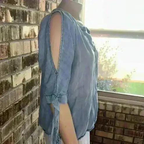 Velvet Heart women's Mylee split- sleeve pullover blouse size M