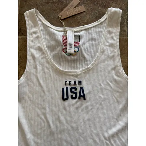 SKIMS Soft Lounge Tank Team USA White Size Large