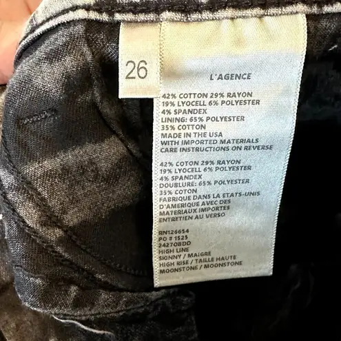 L'Agence NWT High Line Skinny High Rise Jean in Moonstone - Size 26