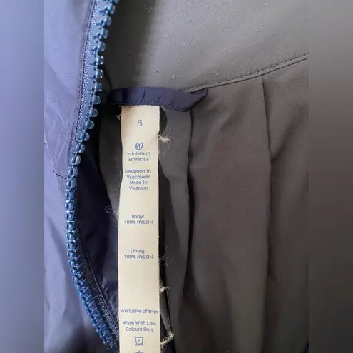 Lululemon No Rain No Gain Jacket, Indigo, Size 8 - Image 5
