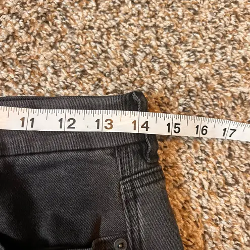 American Eagle Stretch Mom Jeans Womens Size 6 Short Black Wash Denim