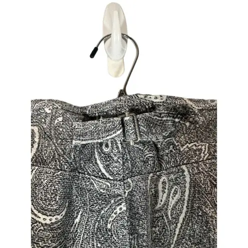 Kate Hill Gray Abstract Paisley Cotton Blend Dress Pants Women Sz 6