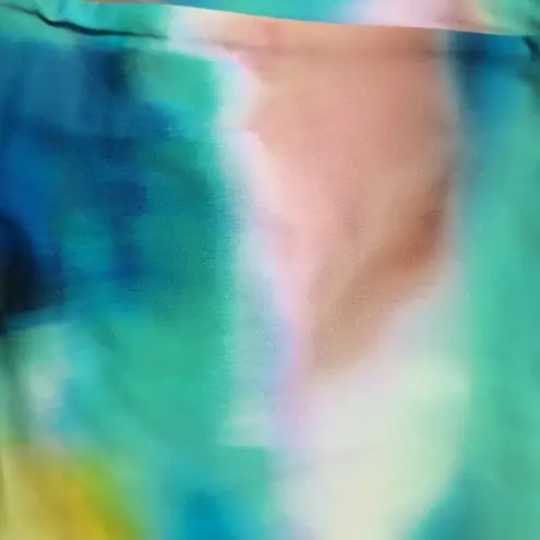 NWT Citrus Tie Dye Blue Pink Yellow Peach Ruched Waistband Swim Boy Shorts Large