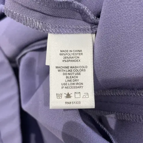 1. State New  Split Cuff Straight Leg Pants Front Slit Trousers Purple Size 18W - Image 15