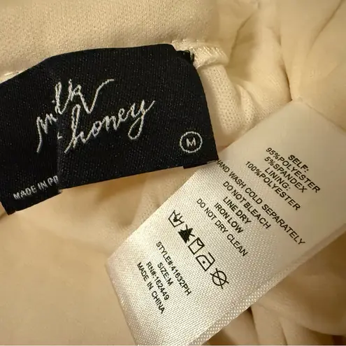 Elegant cream sequined cargo pants size M Size M