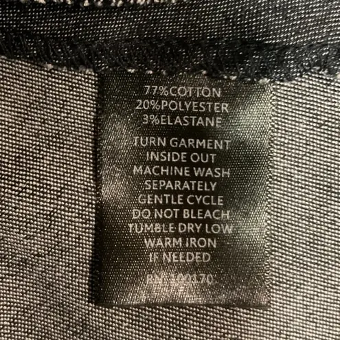 Sandro Studio Ruffle Trim Zip Front Jacket Blue Long Sleeve Plus Sz 1X Workwear