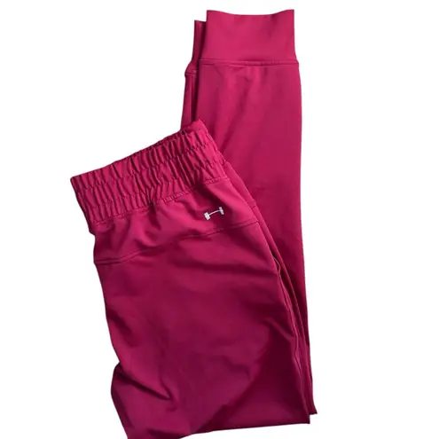 Barbell Contour Joggers Sz M In Berry Pockets Athletic Performance Active Red Size M