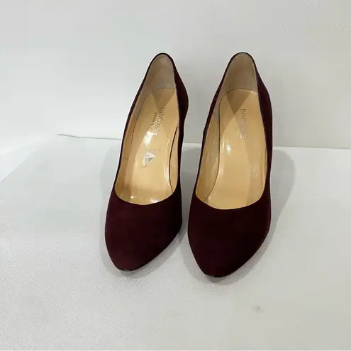 Innovare made Italy Pump Heels Size 36 (6) Elegant Dark Burgundy Maroon Suede Red