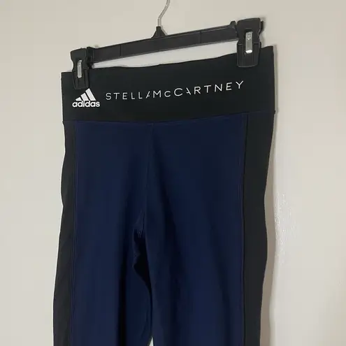 Stella McCartney Navy black colorblock 7/8 workout leggings size small - Image 2