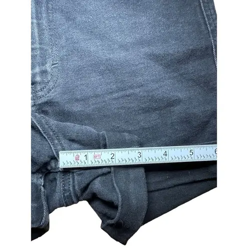 Monki womens black high rise jean shorts sz 28