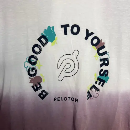 Peloton Tank Womens Size 1X Top Dip Dye Ombre Floral Graphic Muscle Tank NEW