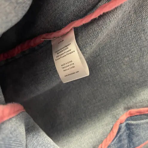 Anthropologie Dolan Left Coast Denim Boyfriend Blazer Jacket Women's Small Blue