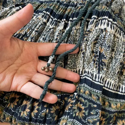 Papillon Vintage Bohemian Skirt printed flowy midi womens (medium) boho hippie