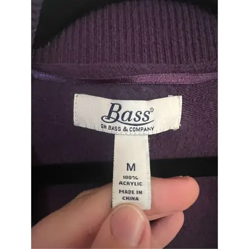Bass GH Bass & Company Purple Sweater Cardigan Woman’s Size Medium