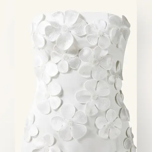 JW Pei Floral Embroidered Long Dress - White