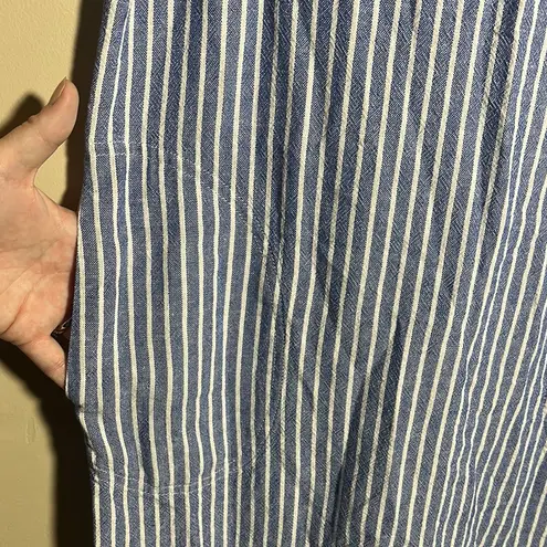 For Cynthia Linen Blend Nautical Stripe Dress | Medium