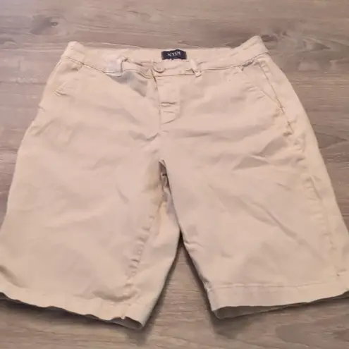 NYDJ  cream lift tick technology Bermuda shorts size 6