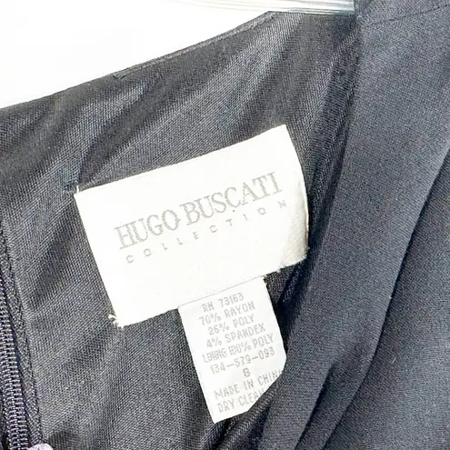 Hugo Buscati Collection Size 8 Dress Little Black Sleeveless Knee Length 1009