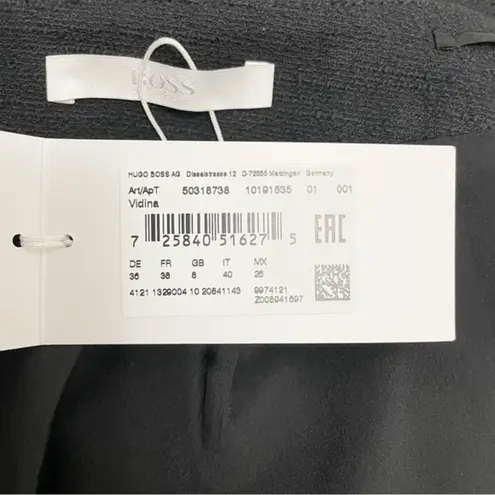 Hugo Boss NWT VIDINA Pencil Skirt Black White Blue Colorblock Size 4 New $248