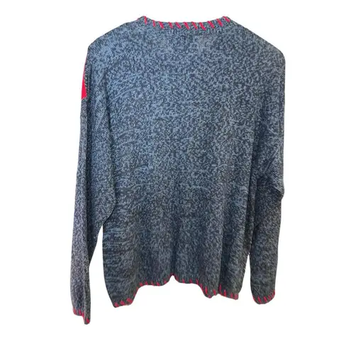 Heirloom Collectibles Patriotic Cardigan Sweater Stars Stripes Hearts Large 2002