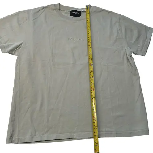 The Kooples Size M Organic Cotton Tee Shirt Sage Green Boxy Casual Earth Tone