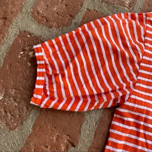 CAbi  size small Poolside Orange & white puffy sleeves striped top summer relaxed - Image 5