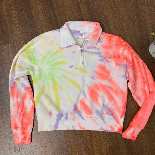 RE/DONE x Hanes 2 Piece Raglan Neon Tie Dye Spiral Sweatshirt & Sweatpants M NEW