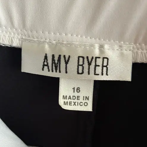 Amy Byer Y2K Black Tiered Skirt Dress with White Accents 16