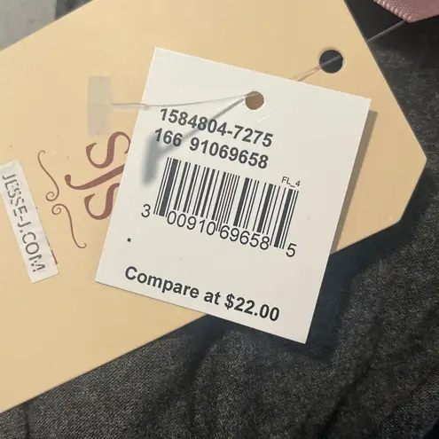 SJS Tunic T Shirt Womens 3X Gray Rinestone Flower Love Faith Hope Scoop Neck NWT