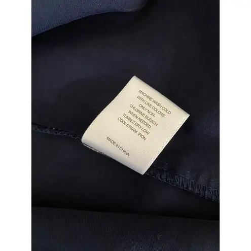 A loves A Dark Navy Blue Utility Tortoiseshell Button-down Short-sleeved Shirt Top M